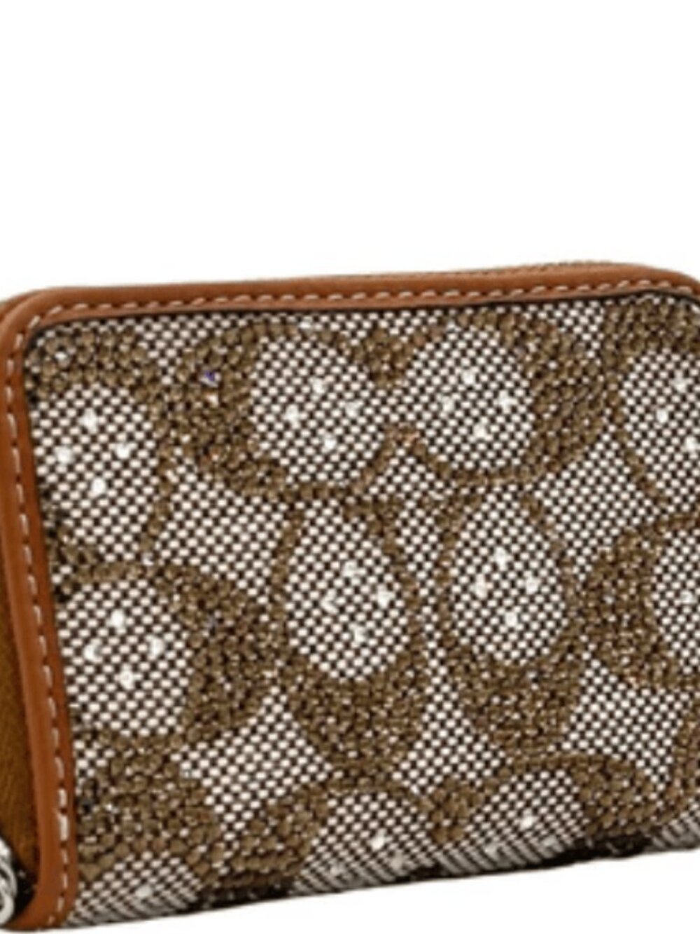 Coach Zip Around Wallet – Crystal Jacquard, Burnished Amber (New)